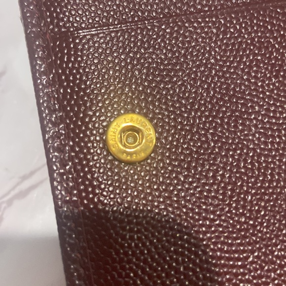 🇫🇷YSL CASSANDRE MATELESSE’ OXBLOOD ZIP WALLET - Picture 10 of 14